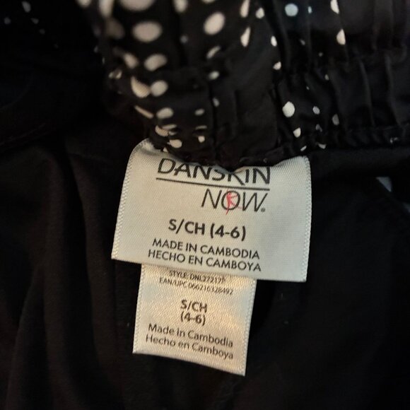 Danskin Now Women's Activewear Shorts Black White S Polyester - Picture 4 of 6